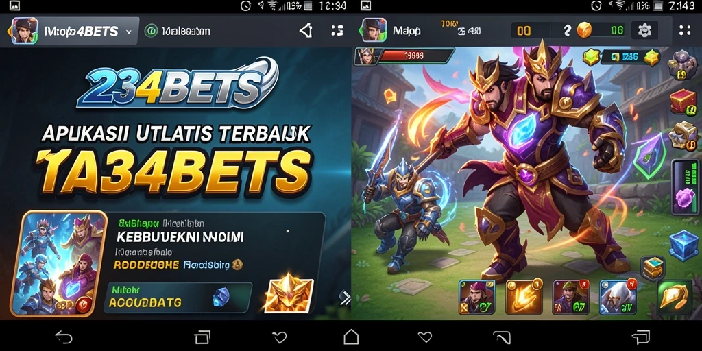 Tampilan antarmuka aplikasi 1234BETS yang intuitif dan efisien.