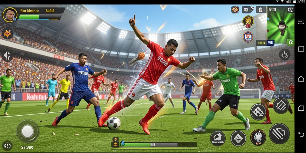 Gameplay seru dalam olahraga dengan grafis memukau.