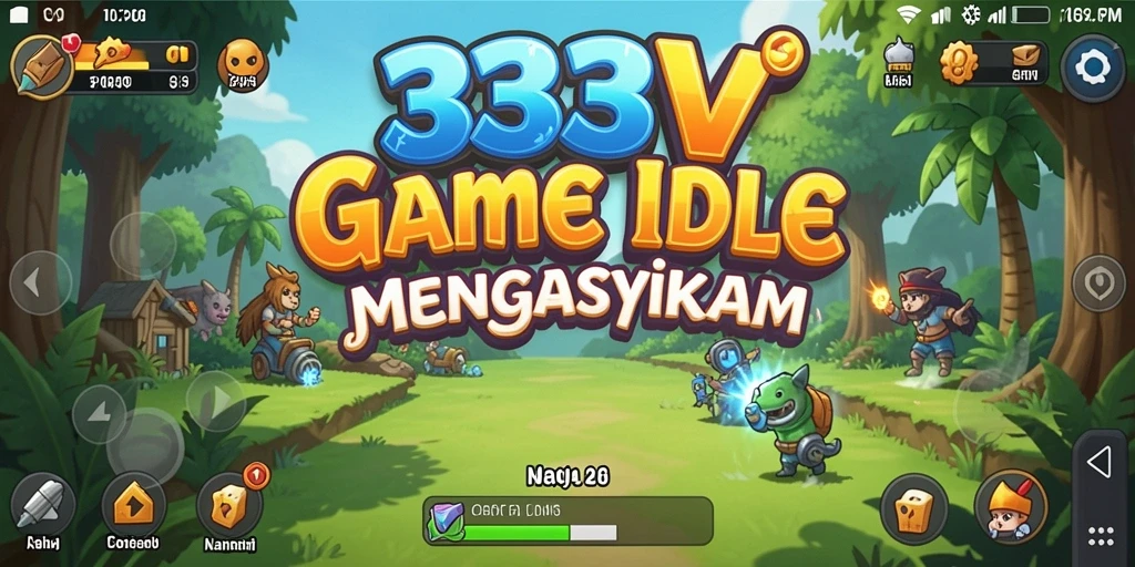 Tampilan screenshot utama 333V menampilkan gameplay Idle yang menarik.