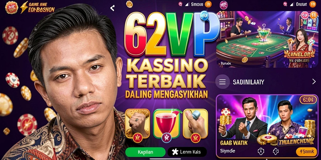 Tangkapan layar gameplay 62VIP menampilkan suasana kasino yang menegangkan.