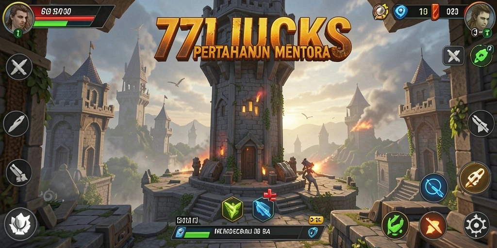 Screenshot permainan Tower Defense yang seru dan mendebarkan.