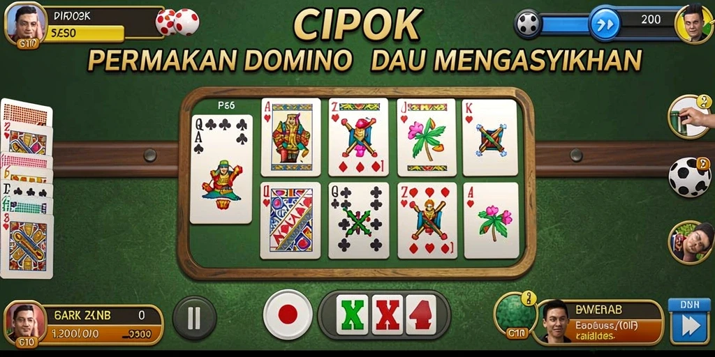 Tampilan gameplay Domino yang seru dan menarik di CIPOK.