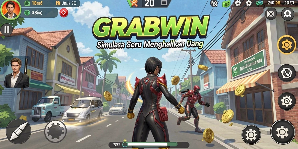 Tampilan gameplay GRABWIN yang penuh tantangan dan strategi.