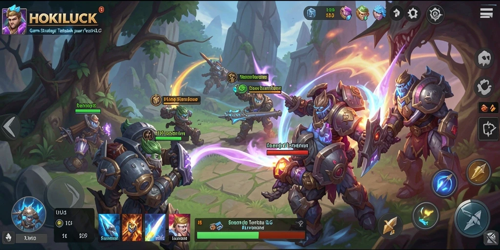 Tampilan gameplay menarik dari HOKILUCK dengan strategi SLG yang mendalam.