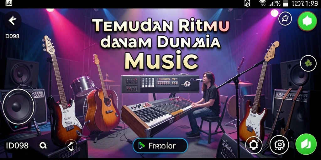 Tampilan gameplay ID098 yang interaktif dan penuh warna.