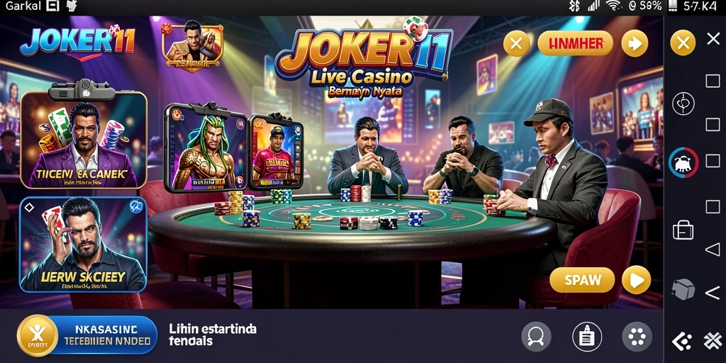 Gameplay JOKER11 memperlihatkan suasana kasino langsung yang menarik.