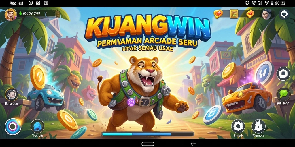 Tampilan gameplay seru dalam KIJANGWIN yang penuh warna dan tantangan.