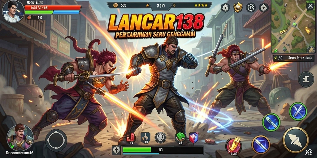 Screenshot saat pertarungan intens dalam LANCAR138.