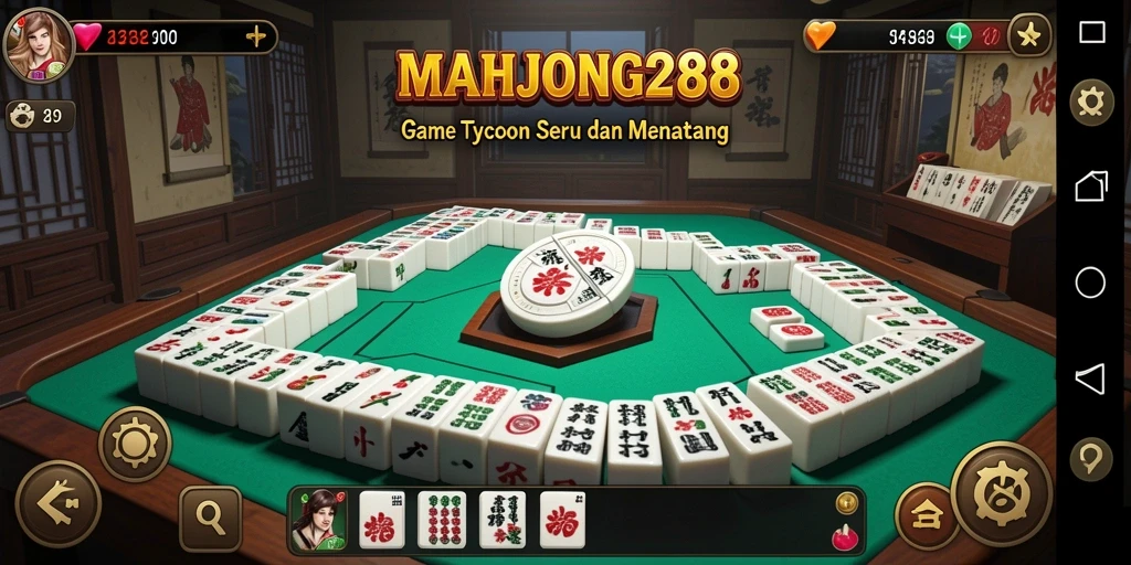 Screenshot gameplay MAHJONG288 menampilkan kegiatan pengelolaan bisnis yang seru.