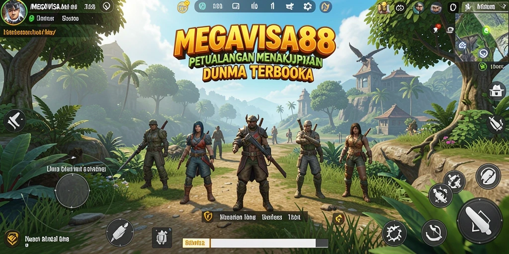 Gameplay MEGAVISA88 menampilkan eksplorasi dunia terbuka yang luas dan penuh warna.