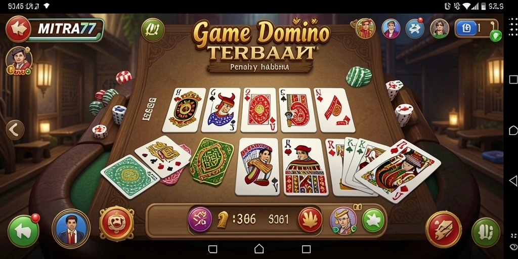 Tampilan seru dari permainan domino di MITRA77.