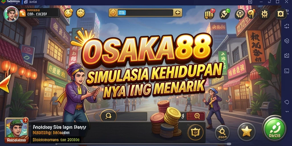 Screenshot utama OSAKA88 menampilkan gameplay simulasi yang menarik.