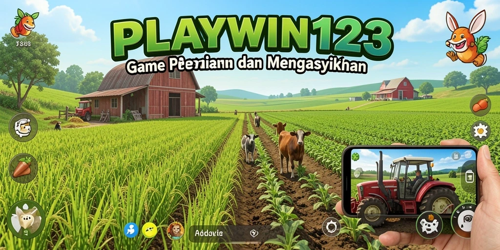 Tangkapan layar dari <strong>PLAYWIN123</strong> yang menunjukkan berbagai aktivitas pertanian.
