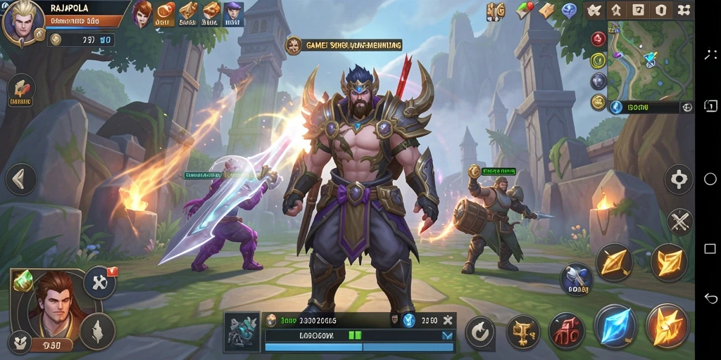 Screenshot menampilkan aksi seru dalam gameplay MMORPG RAJAPOLA.