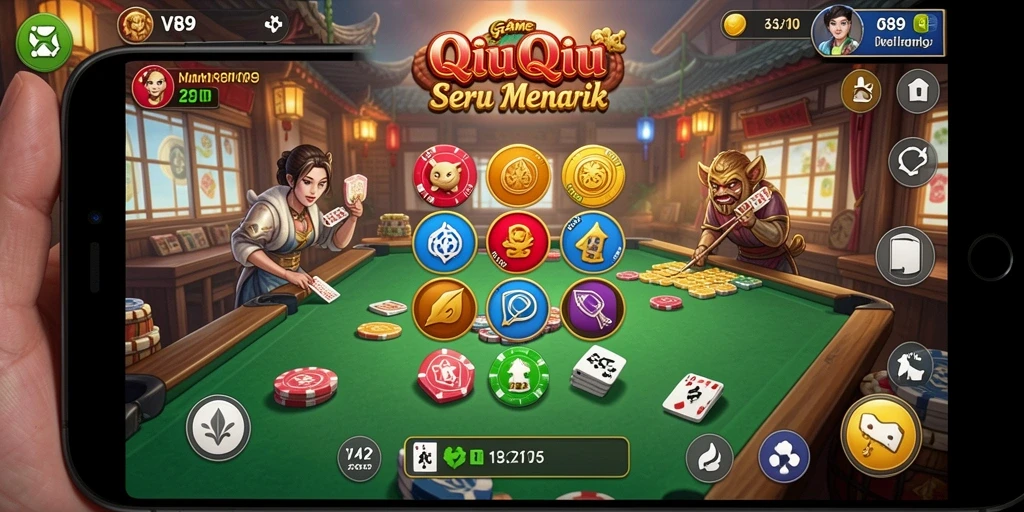 Gameplay seru QiuQiu di V89 yang menarik.